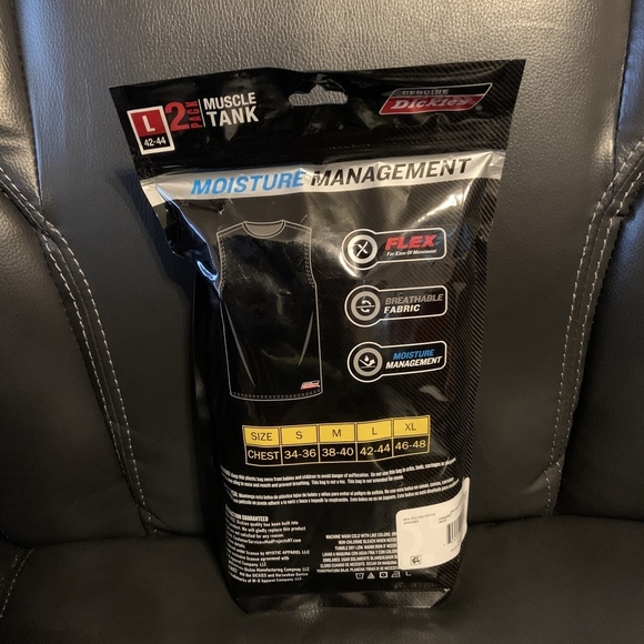 Dickies Men's Muscle Tank Top 2 Pack White - Picture 4 of 4